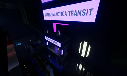 Intergalactica Transit's food stall.